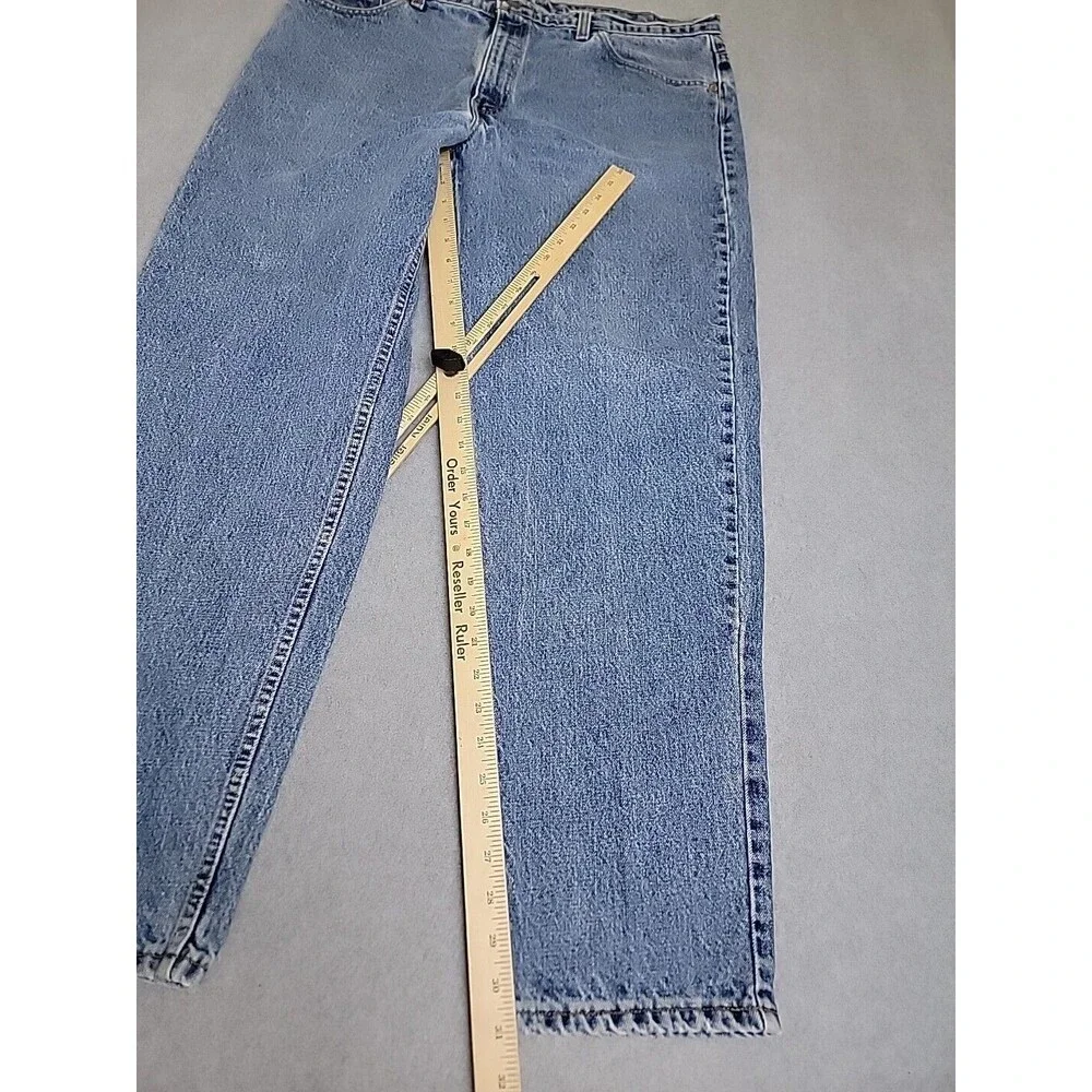 Vintage Levis 550 Jeans Mens 42x32 (40x31) Baggy Light Blue High Rise Cotton 90s